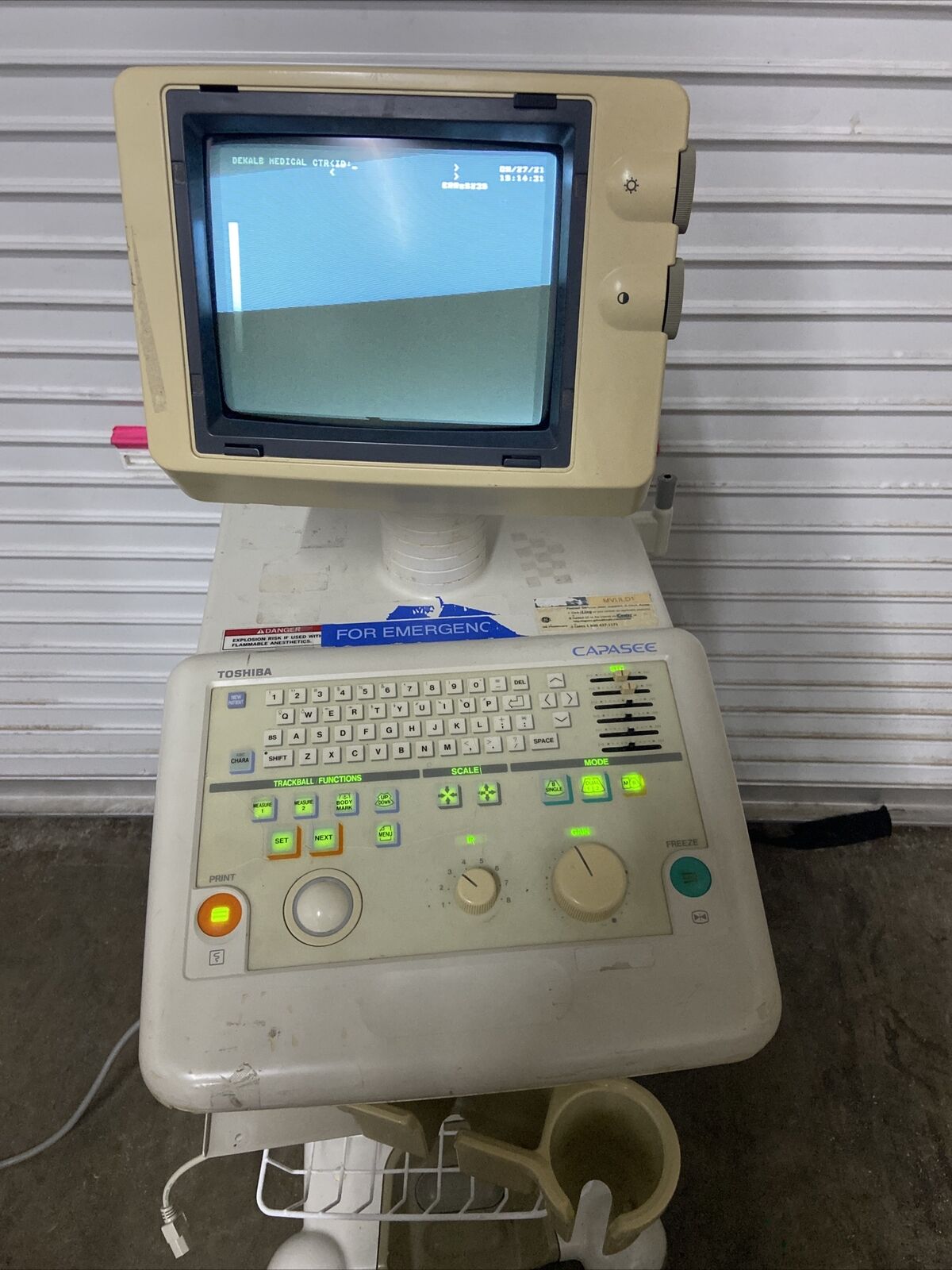 Toshiba Capasee Medical Diagnostic Ultrasound System Version 2.12 ￼ DIAGNOSTIC ULTRASOUND MACHINES FOR SALE