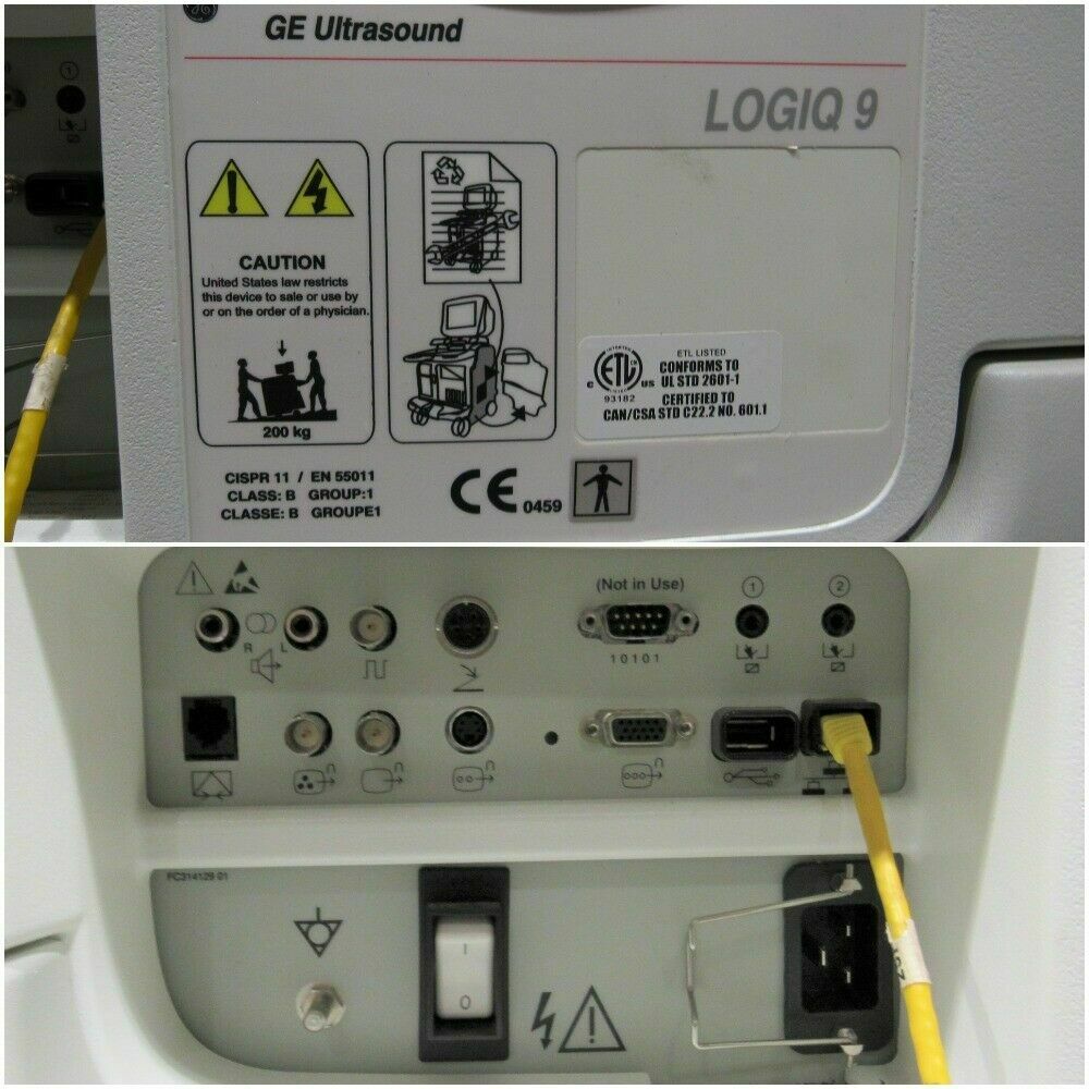 GE Model Logiq 9 2404587 Ultrasound Machine Power Issues For Parts or Repair DIAGNOSTIC ULTRASOUND MACHINES FOR SALE