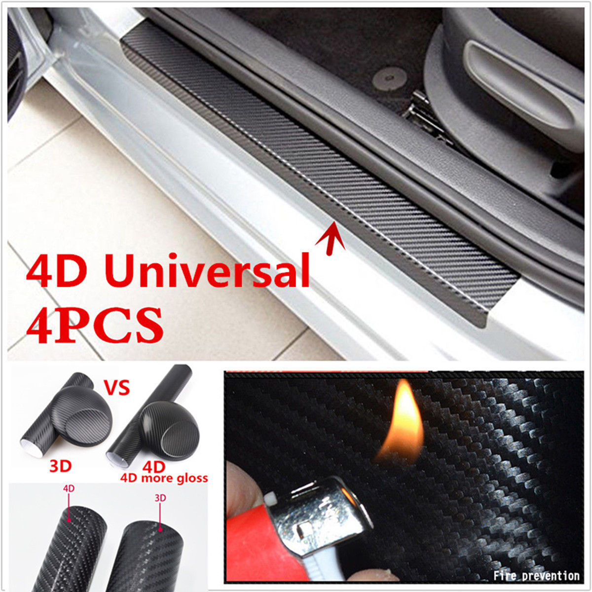 4 Pcs 4D Carbon Fiber Car Accessories Door Sill Scuff Protector Stickers & Tool 854258456580 DIAGNOSTIC ULTRASOUND MACHINES FOR SALE