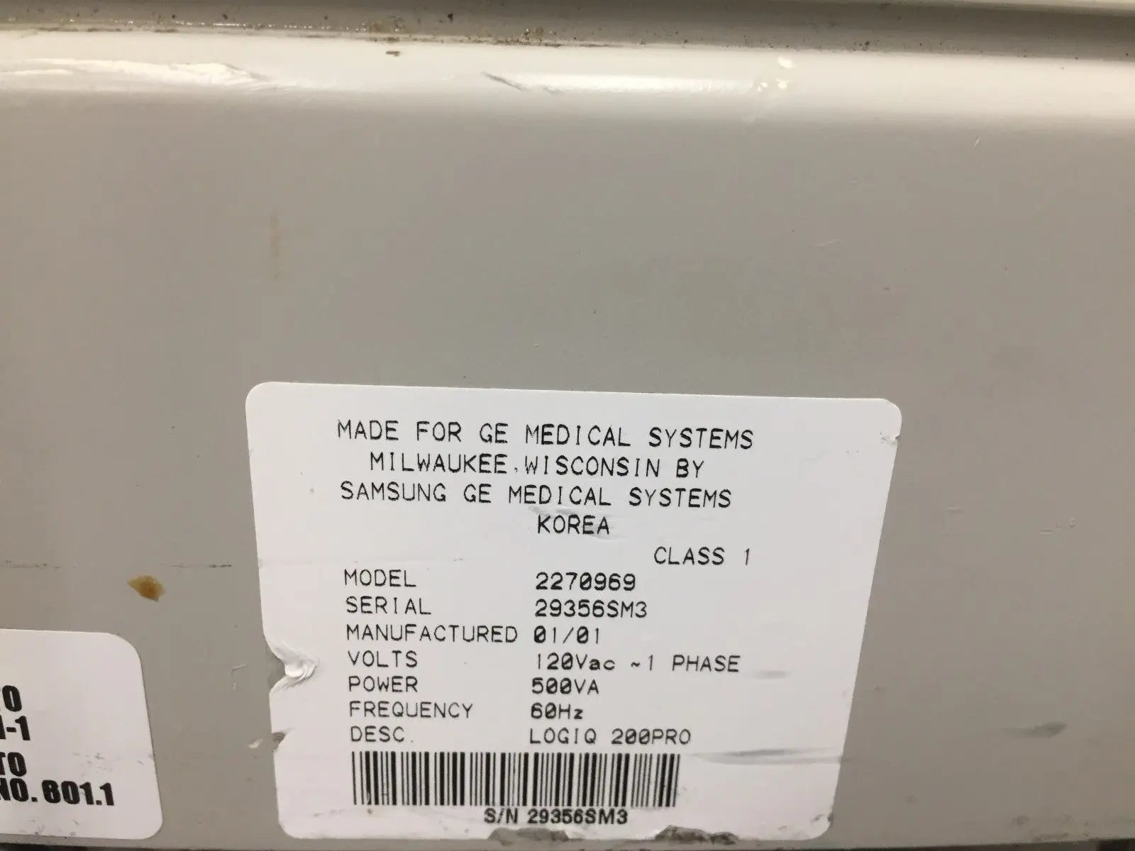 GE Logiq 200 Pro Ultrasound w/ 3Cb Probe, Version 3.16B DIAGNOSTIC ULTRASOUND MACHINES FOR SALE