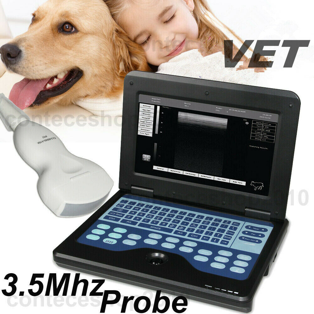 US Seller VET Laptop Easy setup Ultrasound Scan 3.5 Convex Animal probe CE Fedex 658126883672 DIAGNOSTIC ULTRASOUND MACHINES FOR SALE