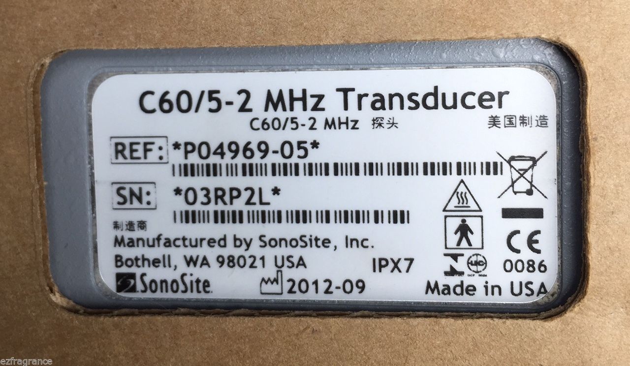 SONOSITE TITAN C60/5-2 MHZ ULTRASOUND PROBE TRANSDUCER REF:P04969-05 New in box DIAGNOSTIC ULTRASOUND MACHINES FOR SALE