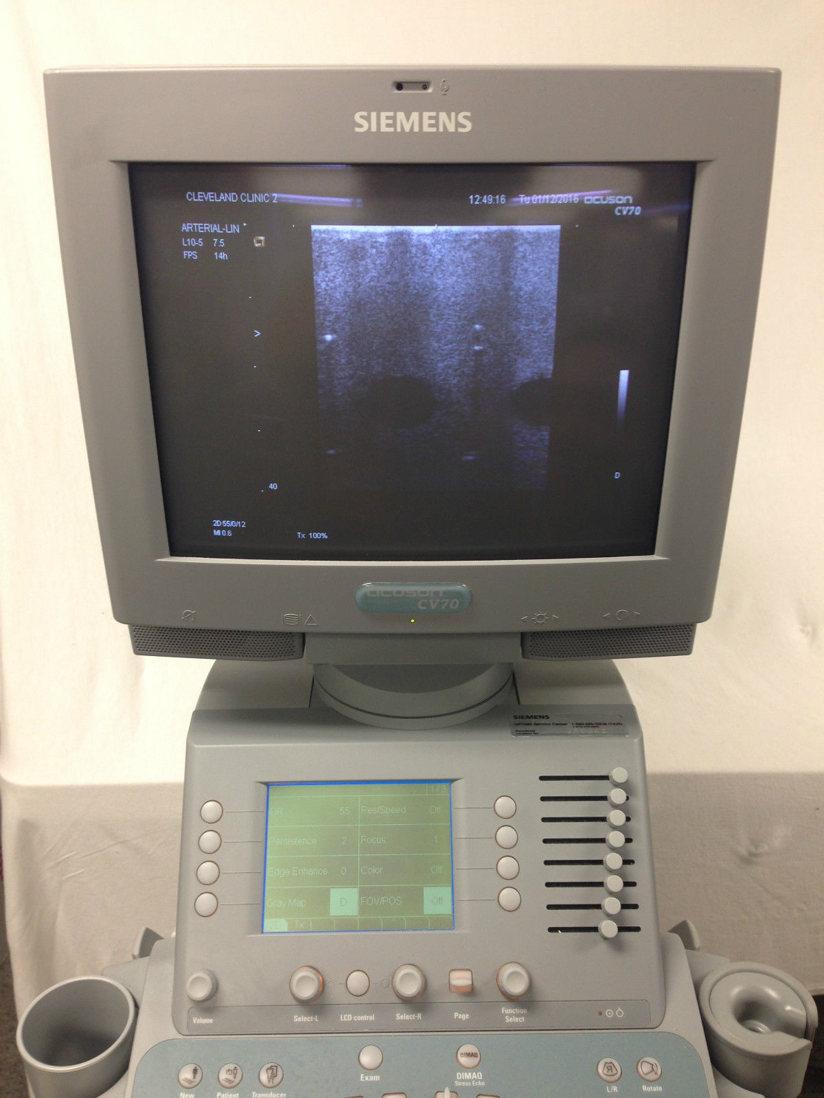 Siemens Acuson CV70 Cardiac Vascular Ultrasound Machine. L10-5 P4-2 Included DIAGNOSTIC ULTRASOUND MACHINES FOR SALE