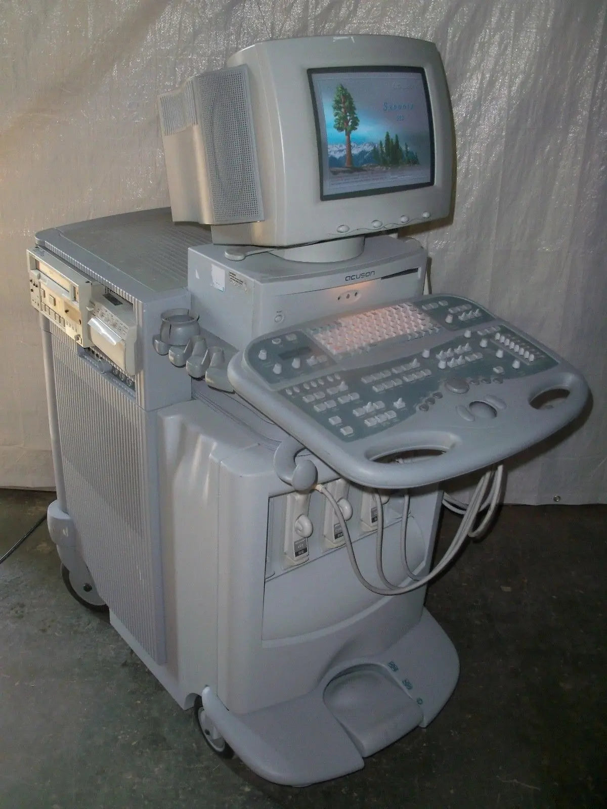 Siemens Acuson Sequoia 512 OB/GYN Ultrasound System 3 probes printer included DIAGNOSTIC ULTRASOUND MACHINES FOR SALE