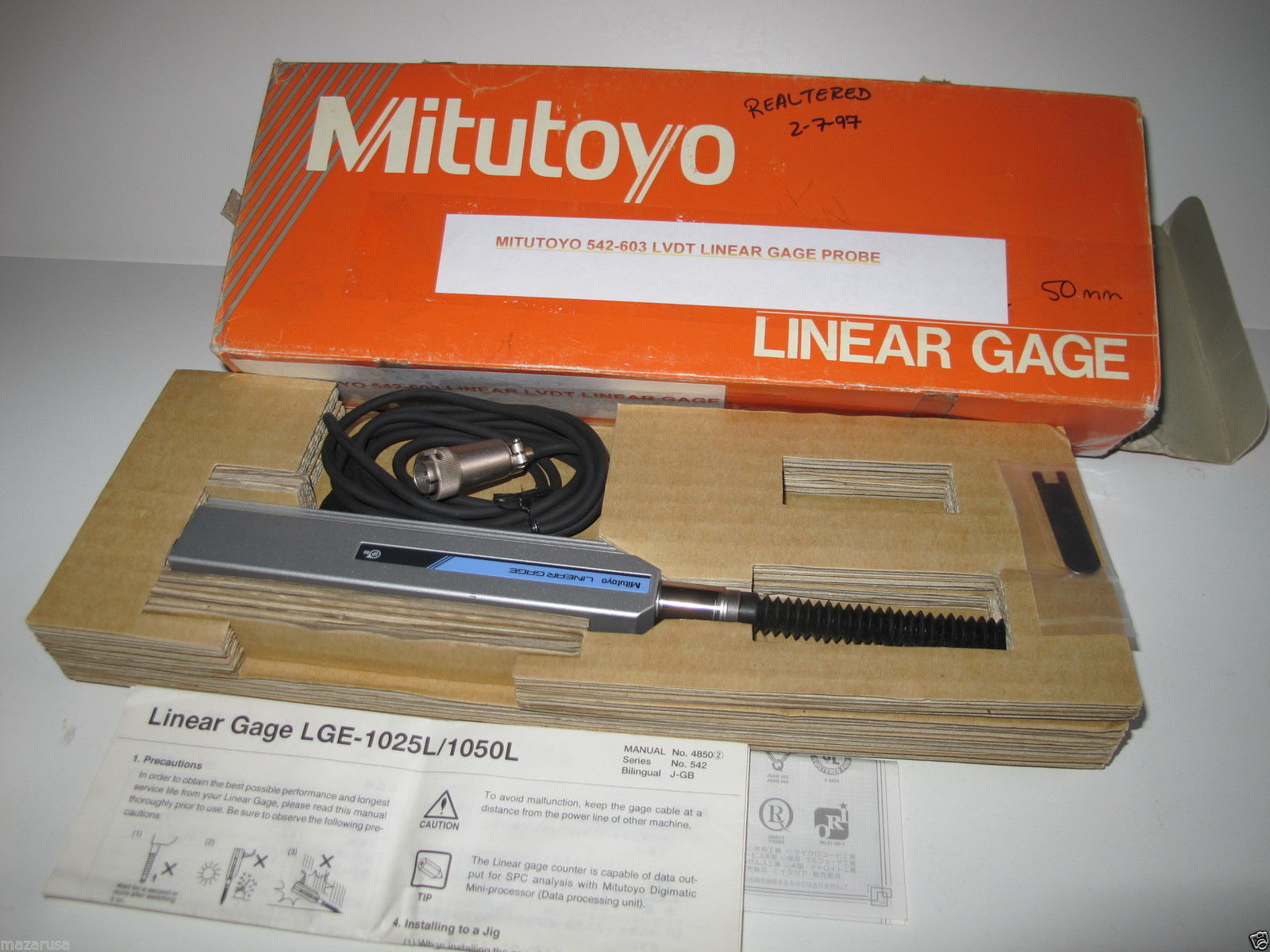 MITUTOYO 542-603 LINEAR GAGE PROBE, NEW DIAGNOSTIC ULTRASOUND MACHINES FOR SALE