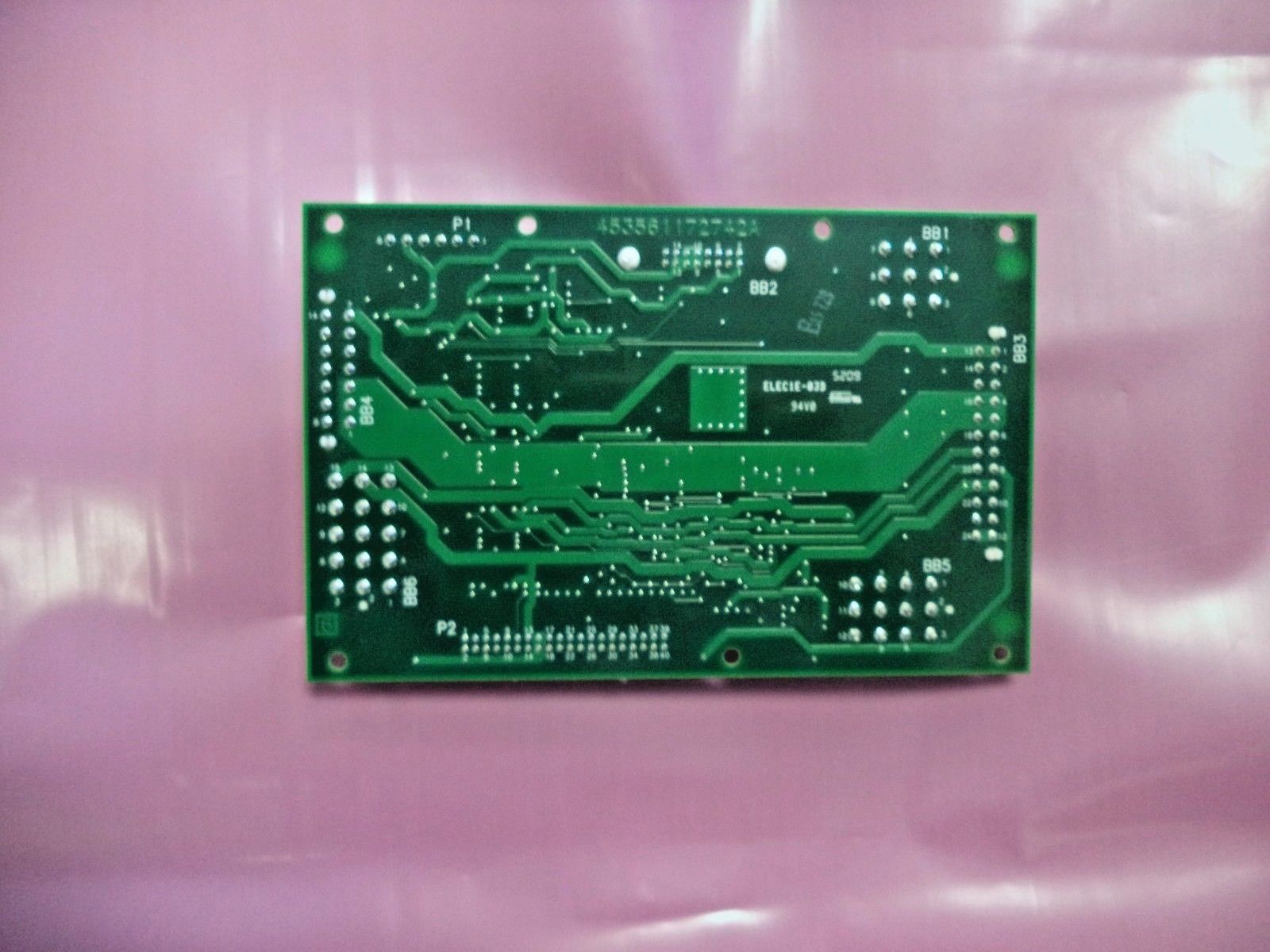 a close up of a printed circuit board