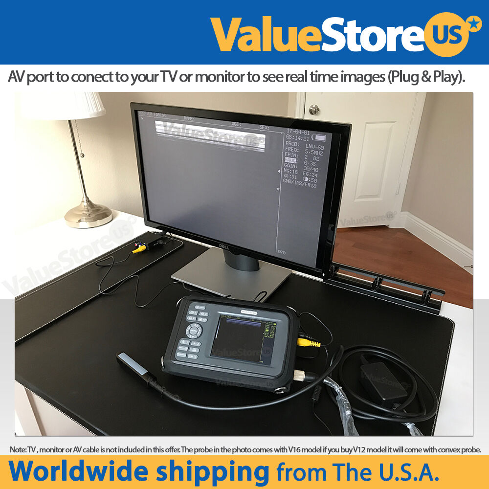 Portable Ultrasound Scanner Veterinary with 7.5 MHz Rectal Probe - Equine & Cow DIAGNOSTIC ULTRASOUND MACHINES FOR SALE