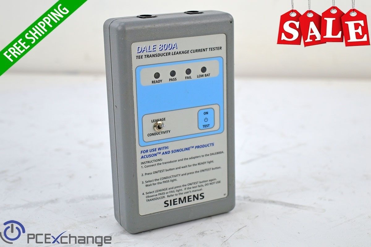 Siemens DALE 800A Tee Ultrasound Transducer Leakage Current Tester Acuson DIAGNOSTIC ULTRASOUND MACHINES FOR SALE