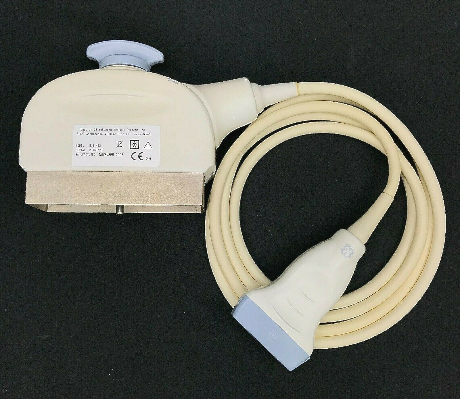 GE 9L Model 5131433 Linear Array 8-3 MHz Vascular Ultrasound Transducer Probe DIAGNOSTIC ULTRASOUND MACHINES FOR SALE