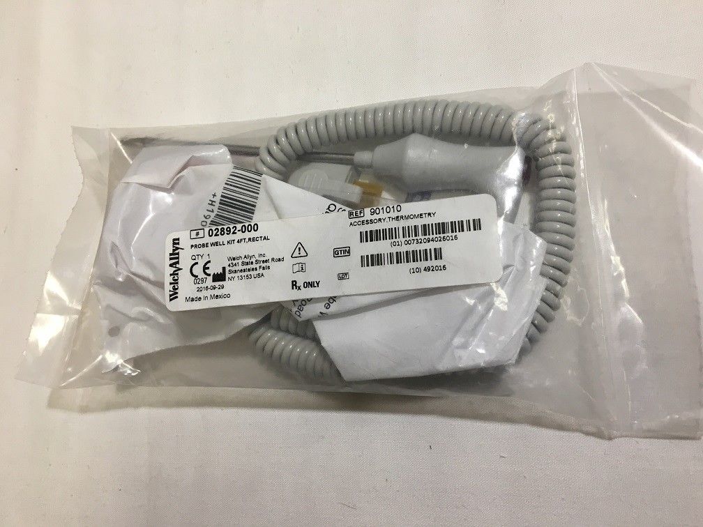 Welch Allyn Thermomete Probe Kit 4FT, RECTAL, #02892-000 For SureTemp 690/692 732094026016 DIAGNOSTIC ULTRASOUND MACHINES FOR SALE