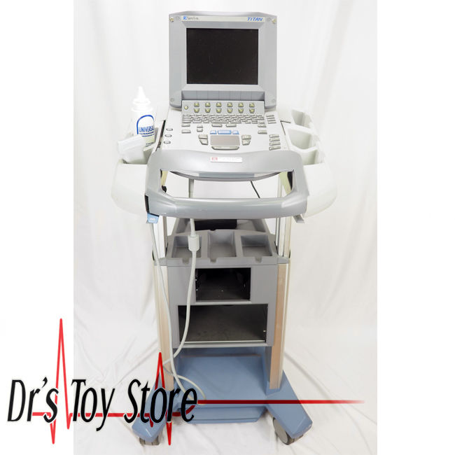 Sonosite Titan Portable Ultrasound With Cart & Linear L38/10-5MHz Transducer DIAGNOSTIC ULTRASOUND MACHINES FOR SALE