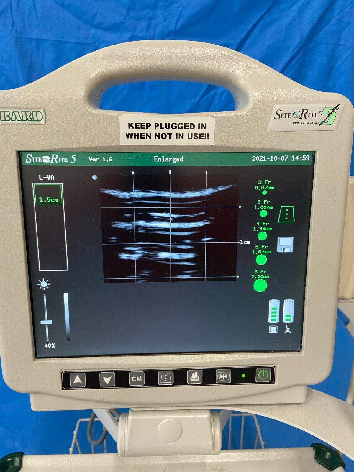 Bard Site Rite 5 Vascular Ultrasound Machine with Rolling Stand DIAGNOSTIC ULTRASOUND MACHINES FOR SALE