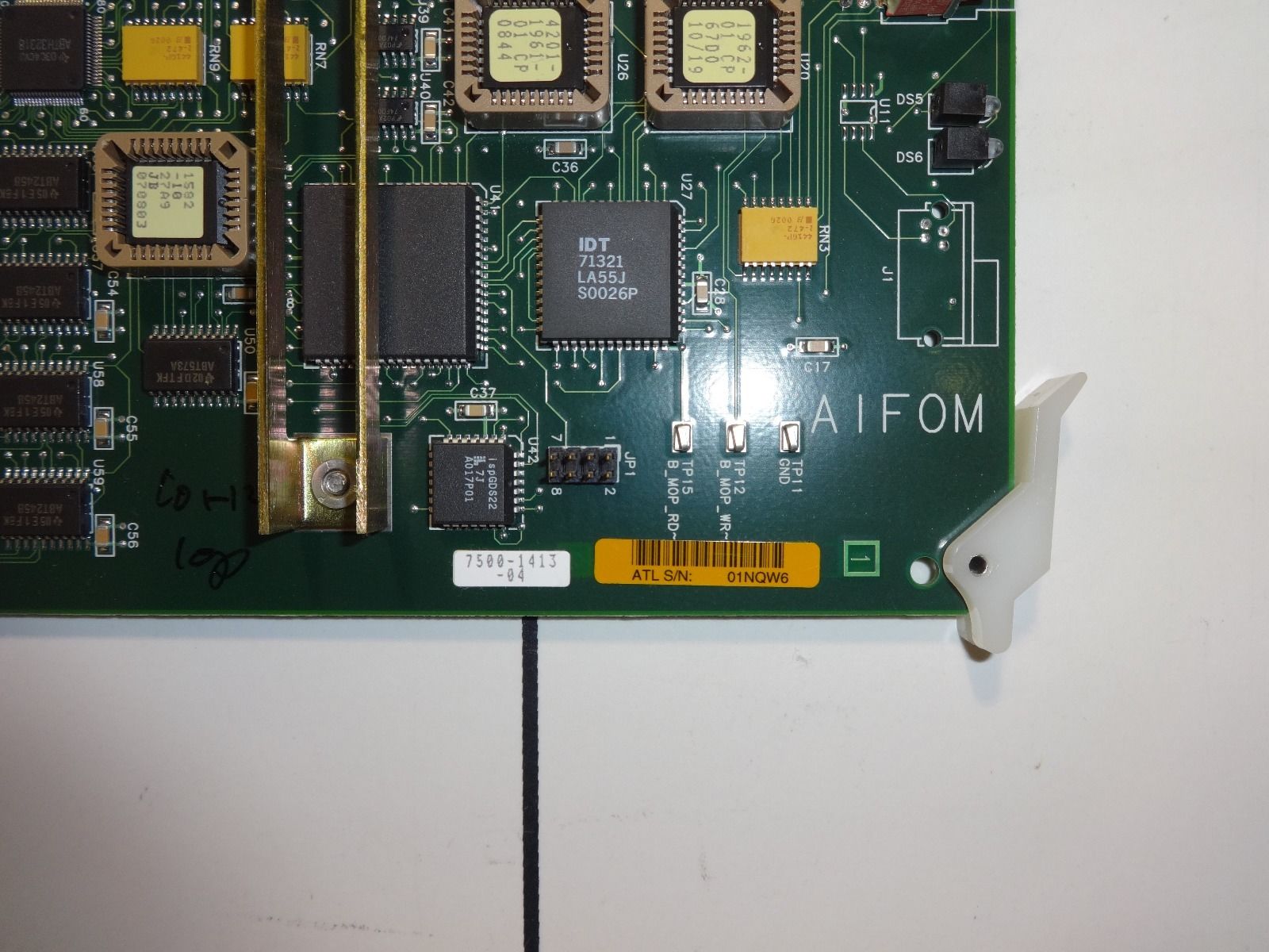 a close up of a printed circuit board