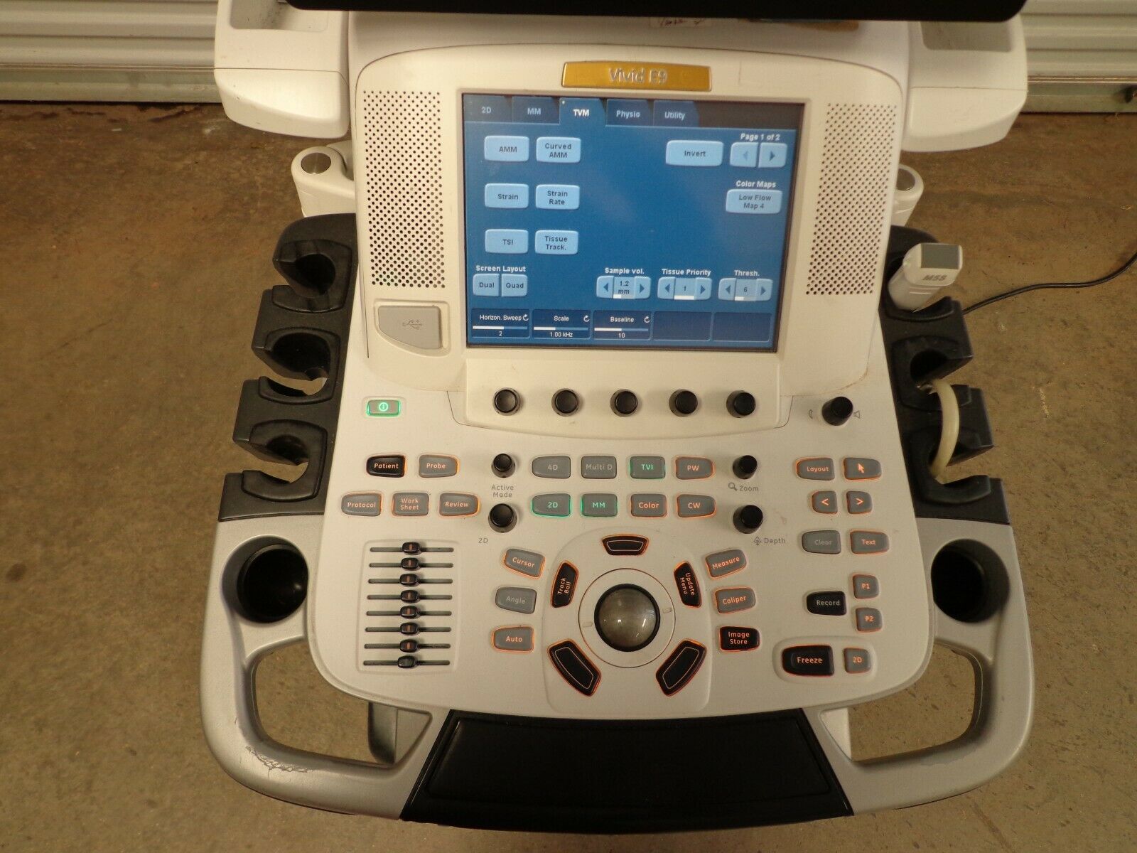 GE VIVID E9 Ultrasound System M5S Probe Color DIAGNOSTIC ULTRASOUND MACHINES FOR SALE