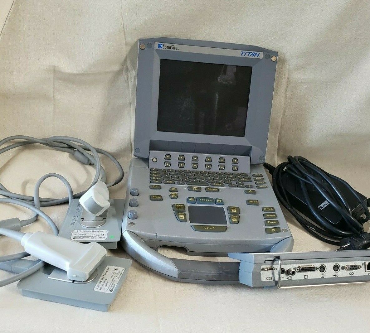 SONOSITE TITAN HIGH RESOLUTION ULTRASOUND SYSTEM WITH L38/10-5  C15/4-2 TRANSDUC DIAGNOSTIC ULTRASOUND MACHINES FOR SALE