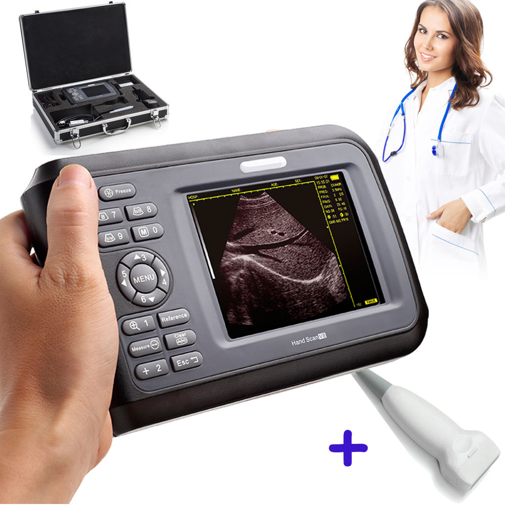 5.5''Color LCD Digital Handheld Ultrasound Scanner HandScan +7.5Mhz Linear Probe DIAGNOSTIC ULTRASOUND MACHINES FOR SALE