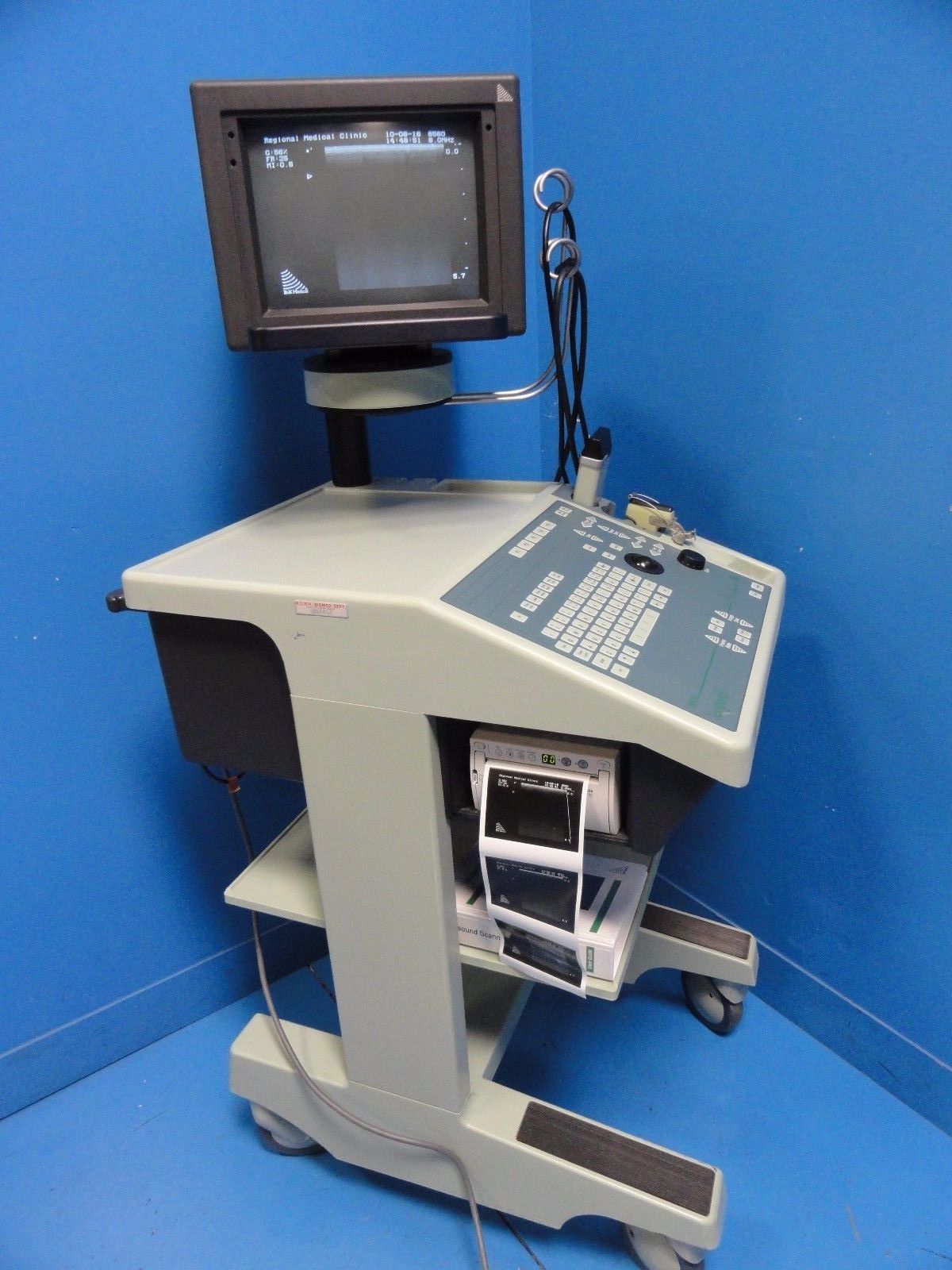 BK Medical Leopard 2001 Ultrasound W/ 8451& 8560 Linear Probes &Printer (11449) DIAGNOSTIC ULTRASOUND MACHINES FOR SALE