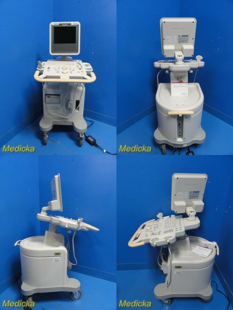 Philips HD3(HD3-Exp) Ultrasound System W/ C7-3 Convex Probe, Printer & PSU~25452 DIAGNOSTIC ULTRASOUND MACHINES FOR SALE