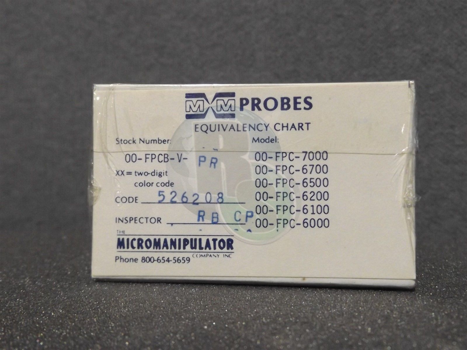 MM MicroManipulator Model 00-FPCB-V-PR Purple Convex Probe Tip .6 Microns 526208 DIAGNOSTIC ULTRASOUND MACHINES FOR SALE