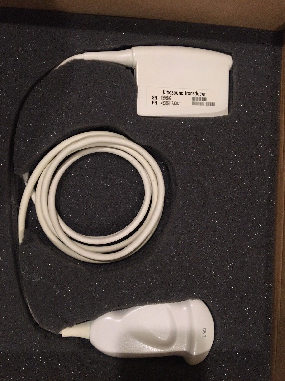 a box containing a probe 