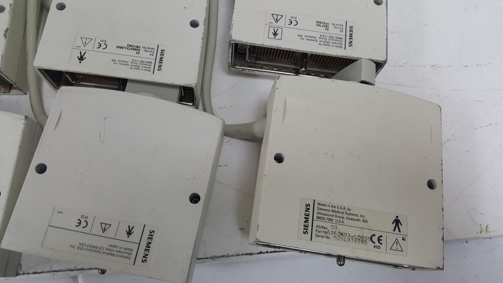 *LOT OF 8* Siemens 6.5EV13 3.5C40H 7.5L40 2.5PL20 5.0HDPL Ultrasound Transducer DIAGNOSTIC ULTRASOUND MACHINES FOR SALE