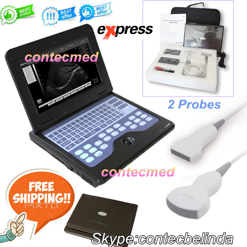 CE Portable Ultrasound Scanner Machine Laptop Diagnostic System(4 Probes Option) DIAGNOSTIC ULTRASOUND MACHINES FOR SALE