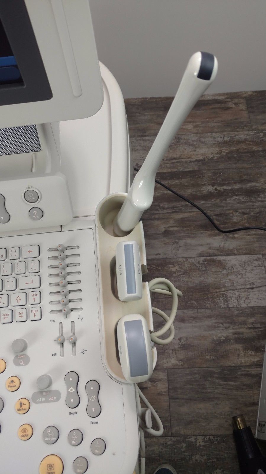a close up of ultrasound keyboard