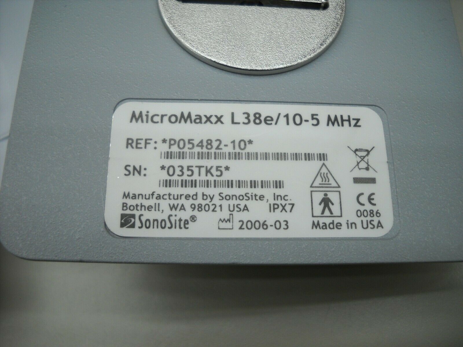 SONOSITE MICROMAXX P05361-01 ULTRASOUND SYSTEM WITH L38e & C60e TRANSDUCERS DIAGNOSTIC ULTRASOUND MACHINES FOR SALE