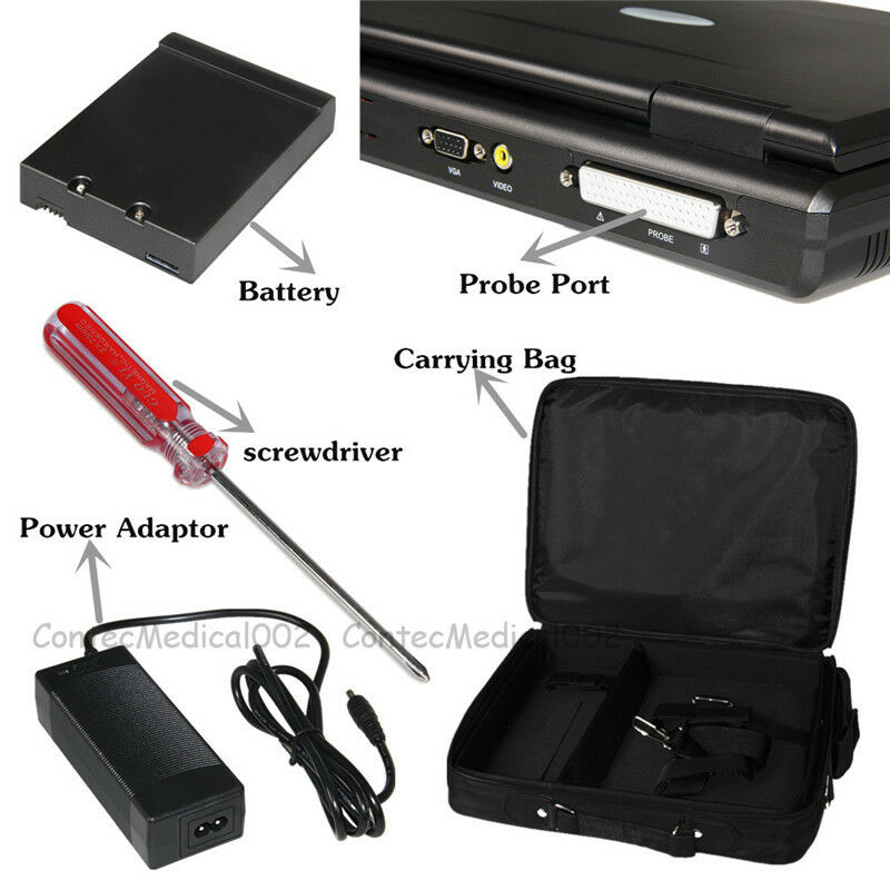 USA Portable ultrasound scanner laptop machine 3 Probes Convex  Linear Cardiac DIAGNOSTIC ULTRASOUND MACHINES FOR SALE