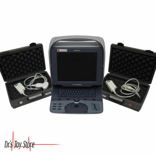 Siemens Acuson Cypress Cardio/Vascular Ultrasound Portable System with Probes DIAGNOSTIC ULTRASOUND MACHINES FOR SALE