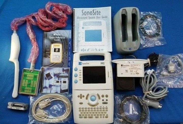 SonoSite 180 Plus Portable Ultrasound w/ ICT/7-4 MHz Transducer & Carrying Case DIAGNOSTIC ULTRASOUND MACHINES FOR SALE